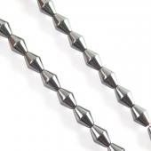 Non magnetic Hematite Beads, Bicone, different size for choice, black, Hole:Approx 1mm, Length:16 Inch, Sold By Strand